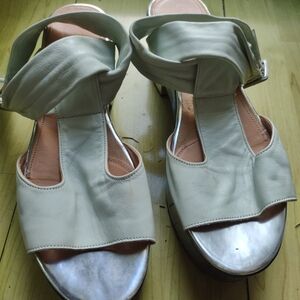 Stylish Mint and Silver Women's Sandals